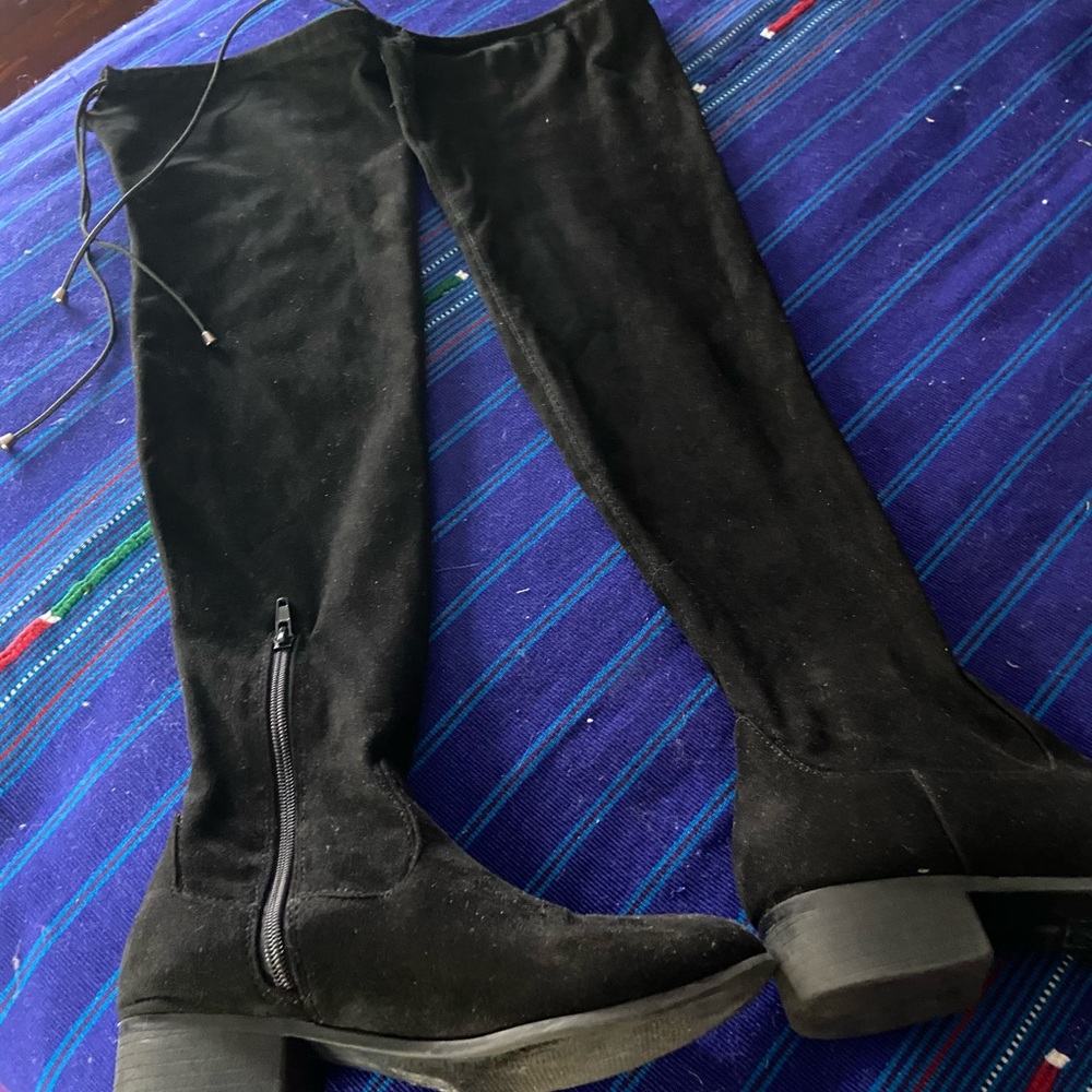 black knee high boots